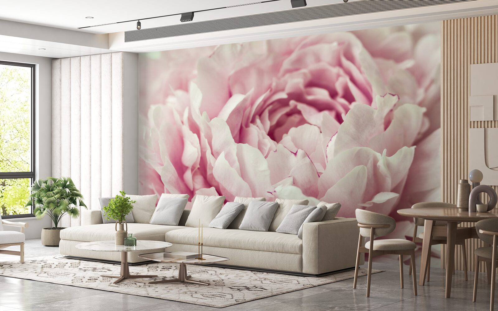 Fototapeta miękkie liście różowego kwiatu