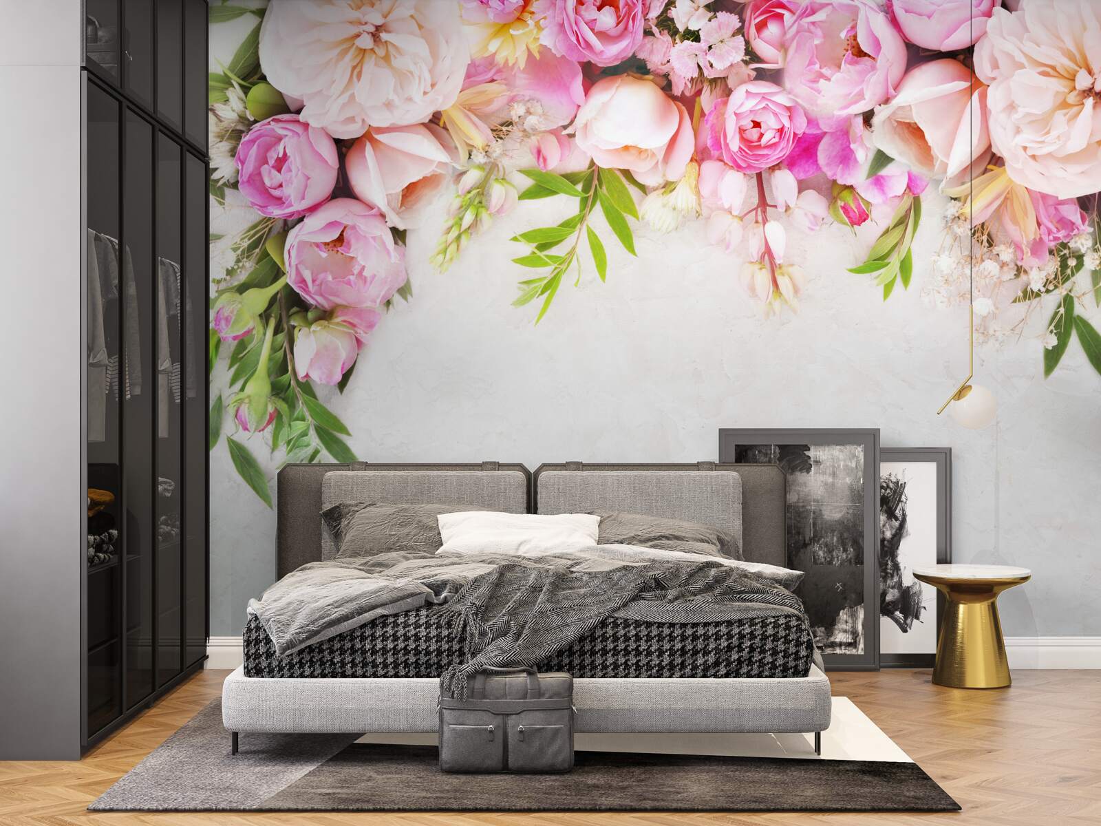 Fototapeta gałąź z białymi i różowymi kwiatami