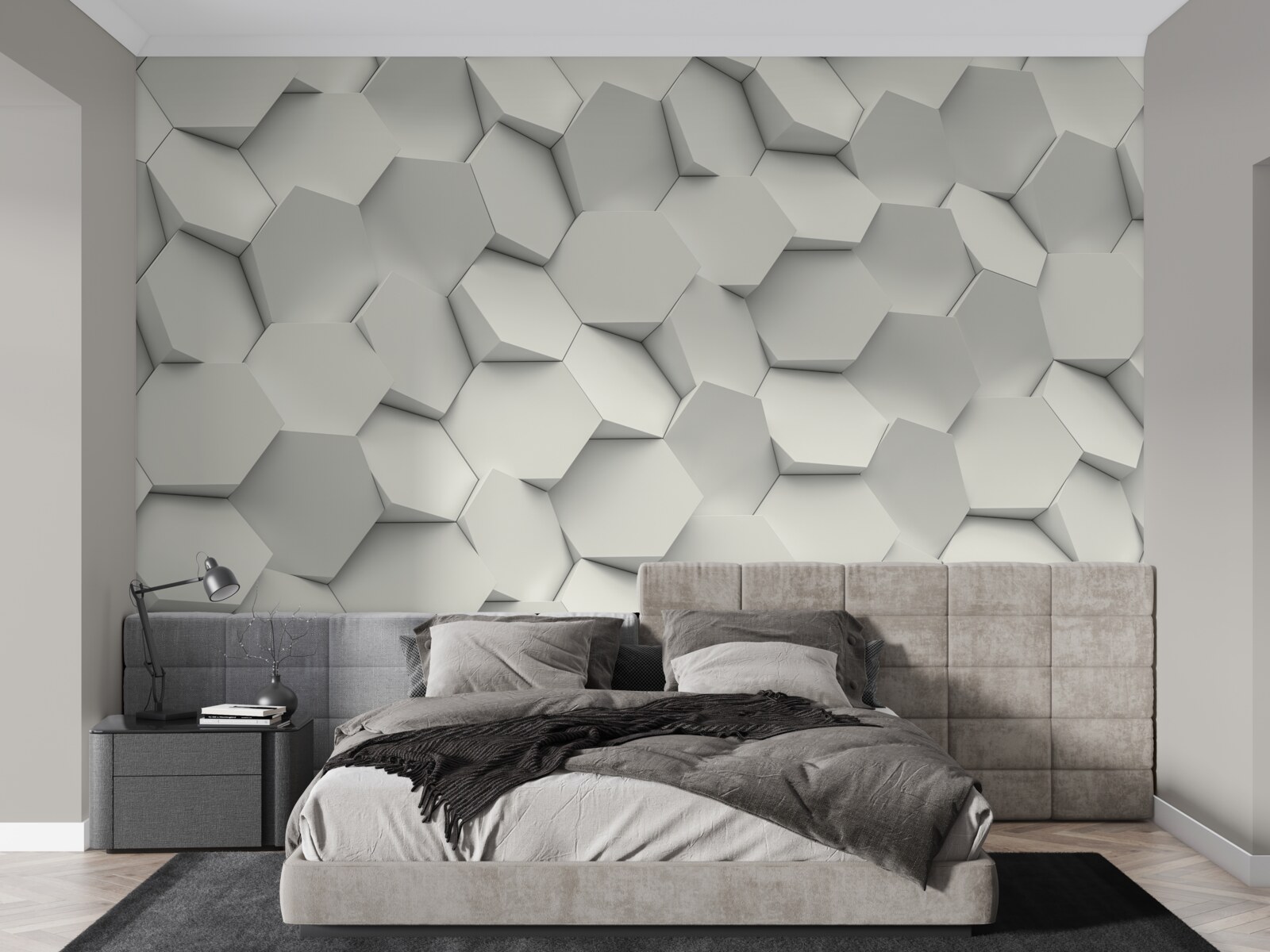 Fototapeta sześciokąty obracały się w różnych kierunkach