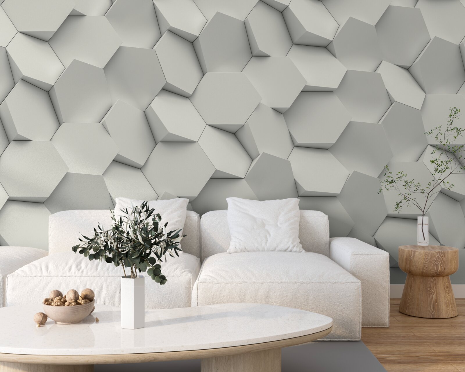 Fototapeta sześciokąty obracały się w różnych kierunkach