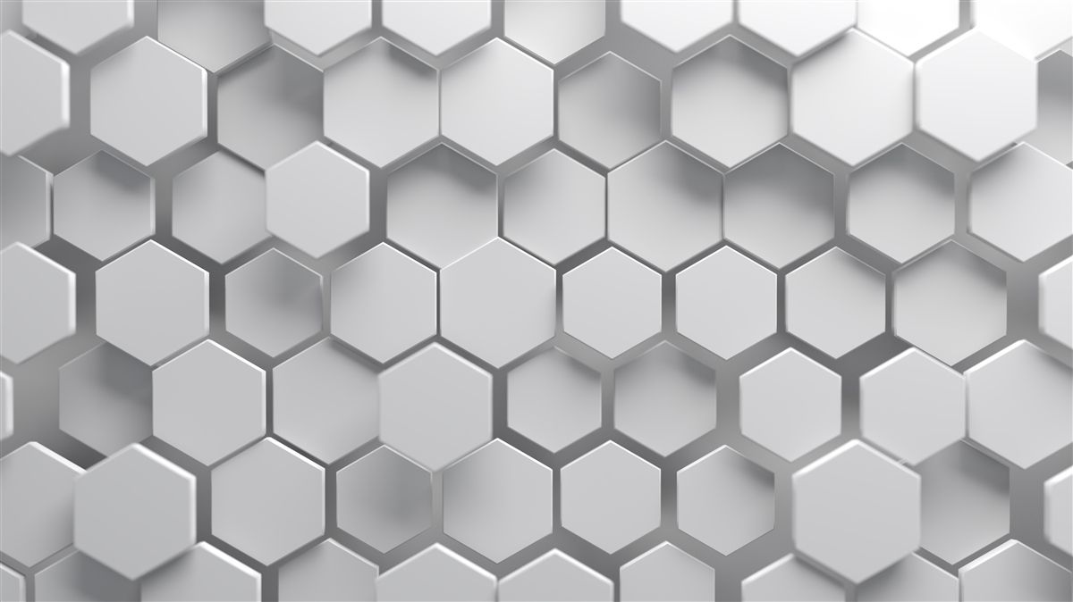 Fototapeta szare sześciokąty o wypukłym kształcie