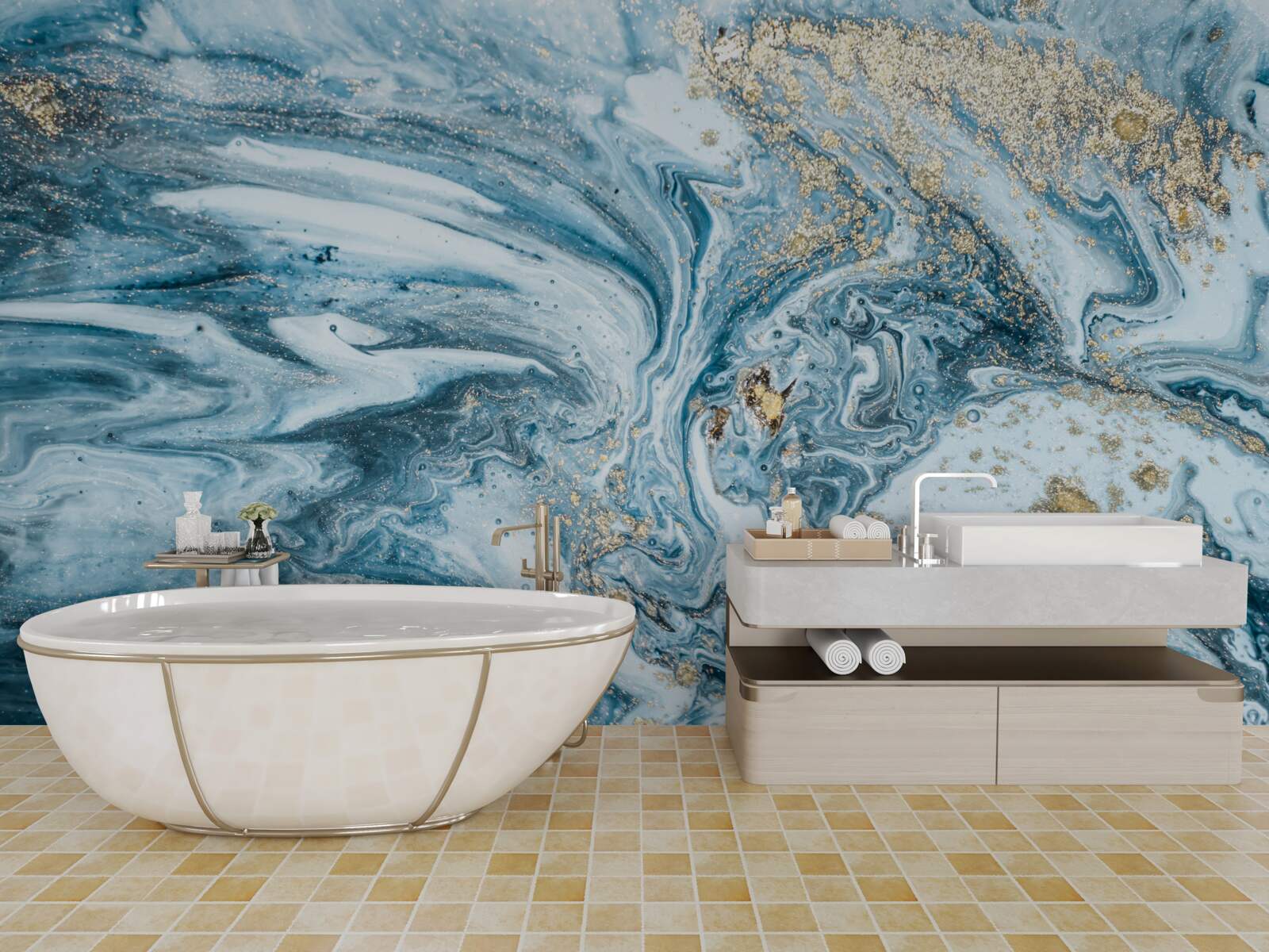 Fototapeta turkis niebieski płyn