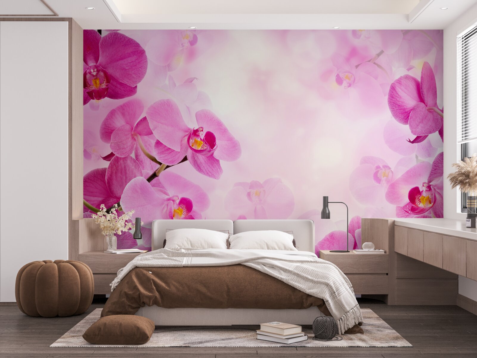 Fototapeta pąki fioletowej orchidei są duże