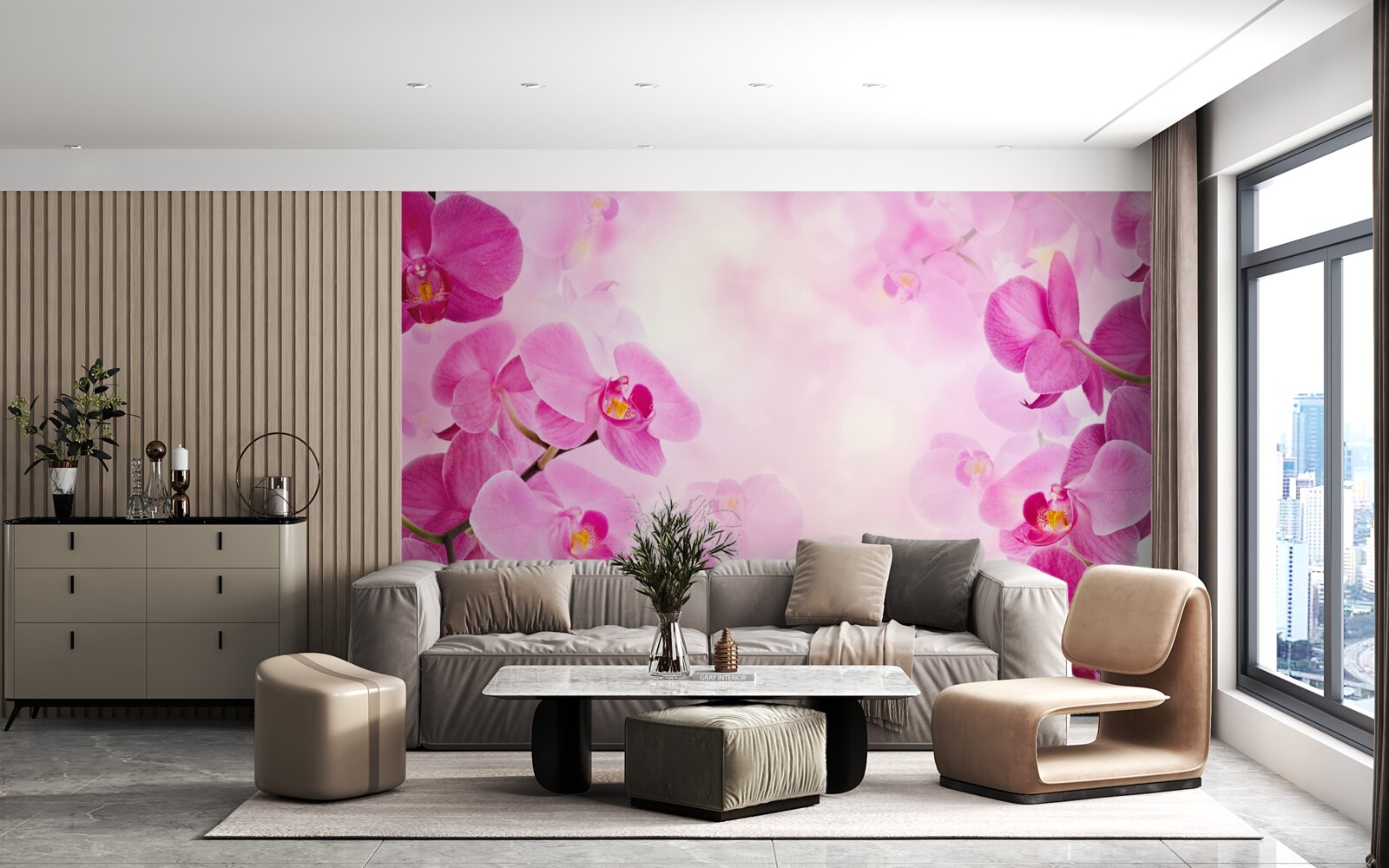 Fototapeta pąki fioletowej orchidei są duże