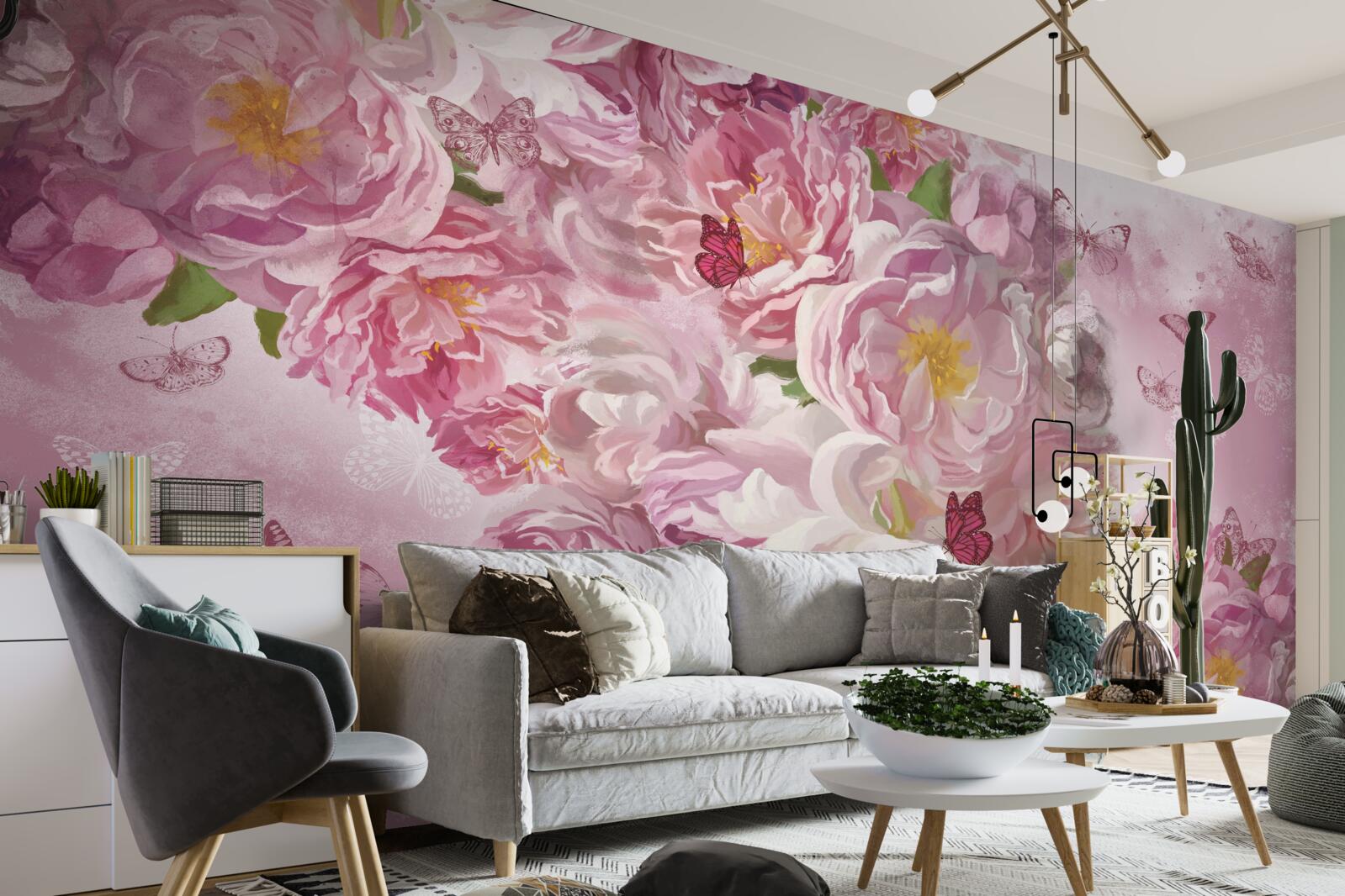 Fototapeta gałąź ozdobiona kwitnącymi pąkami