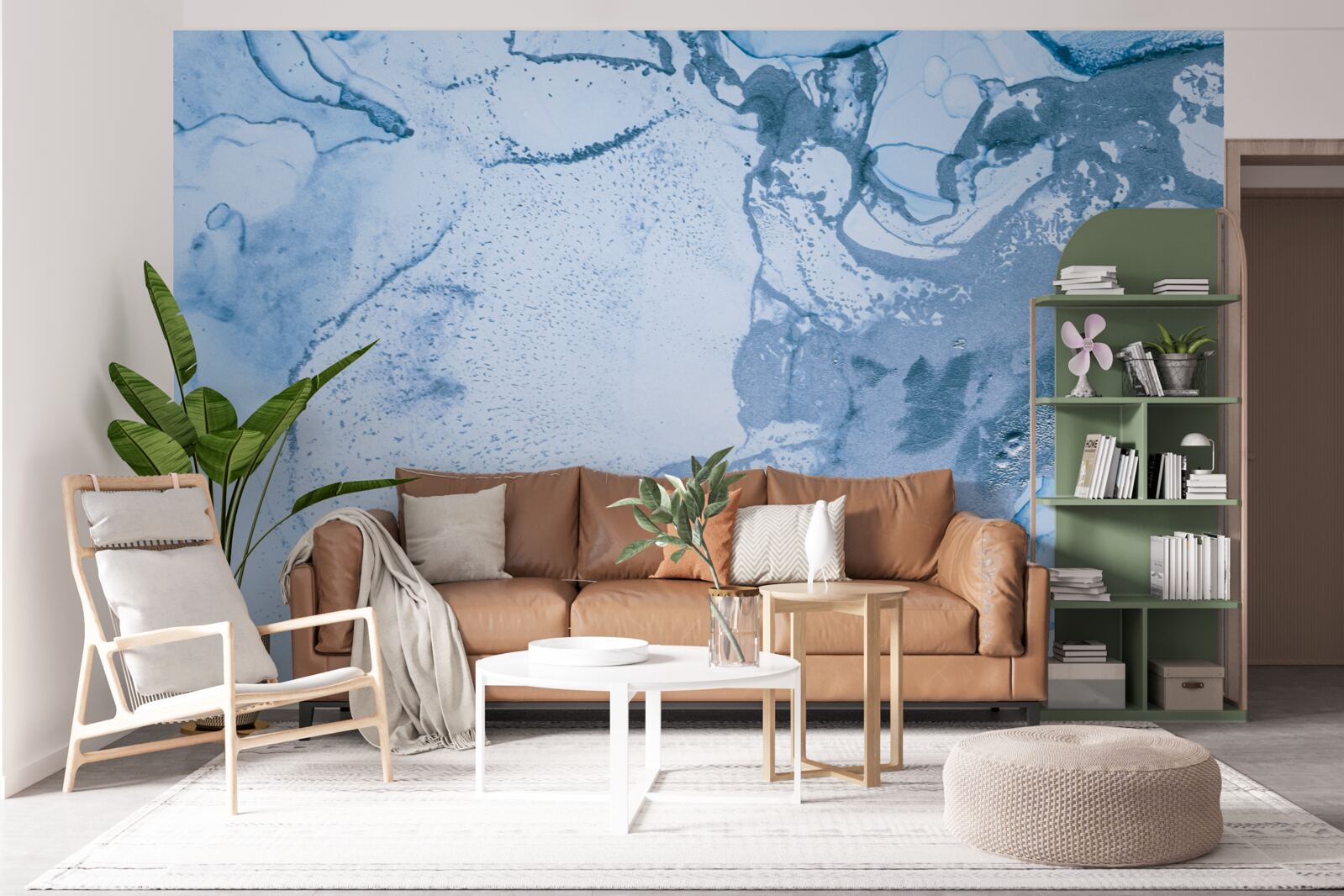 Fototapeta połączenie turkusowych i błękitnych fal morskich