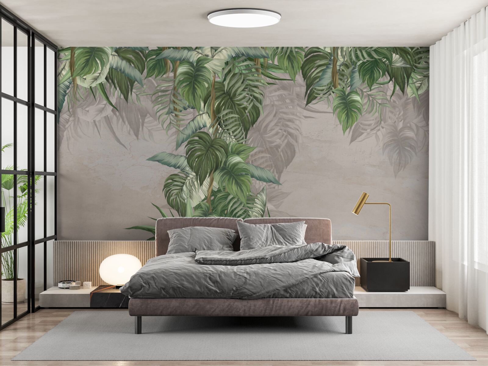 Fototapeta liście obszernej monstery dążą do wilgoci