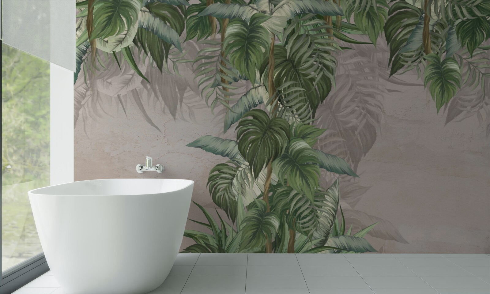 Fototapeta liście obszernej monstery dążą do wilgoci