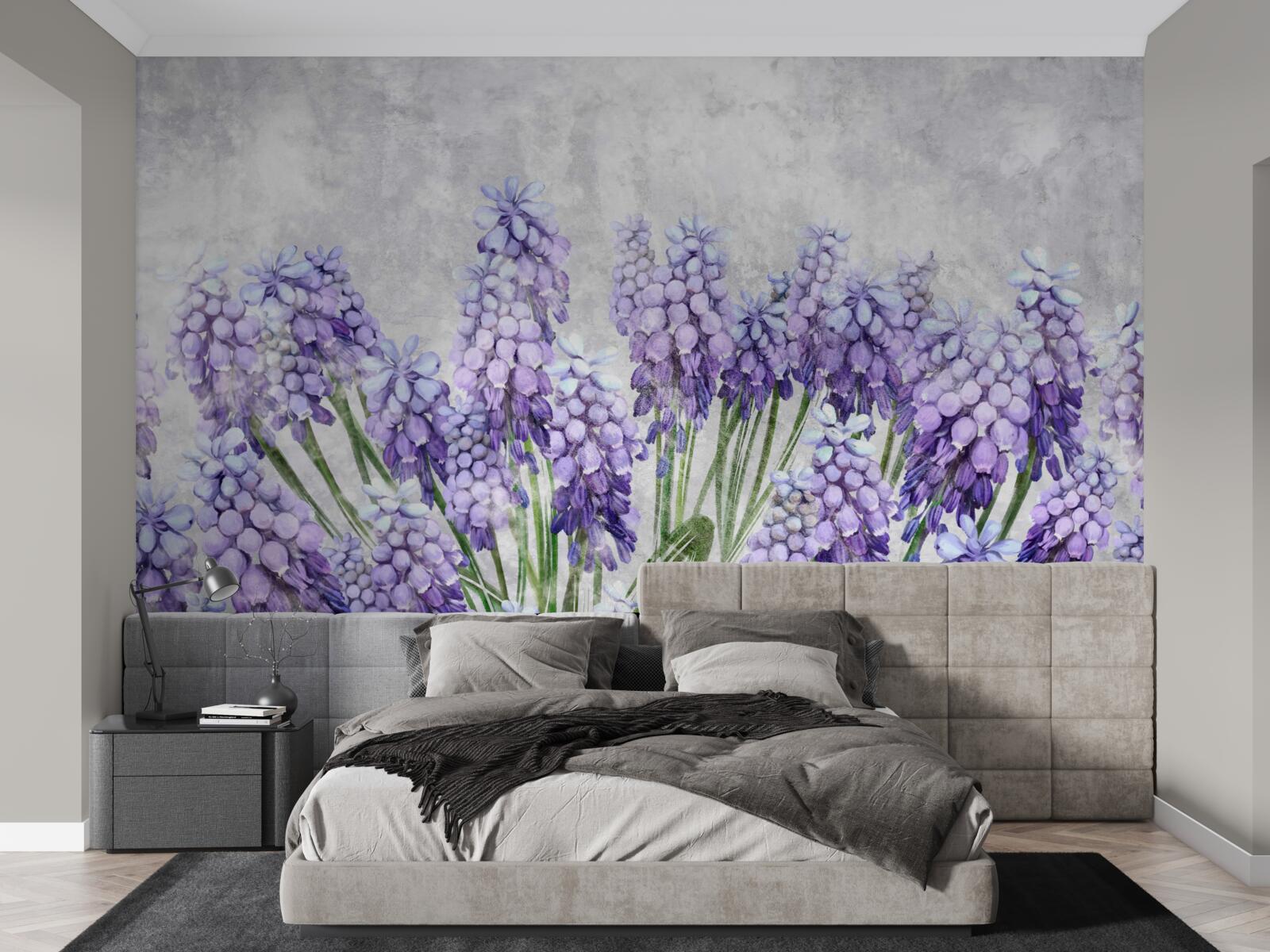 Fototapeta Łąka pięknych fioletowych kwiatów