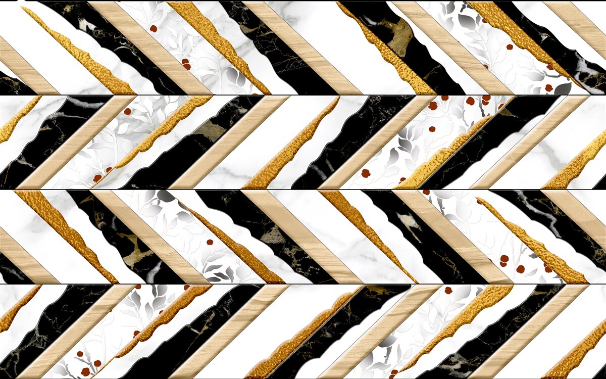 Fototapeta olśniewające linie tańczą zygzakiem w lustrzanym odbiciu