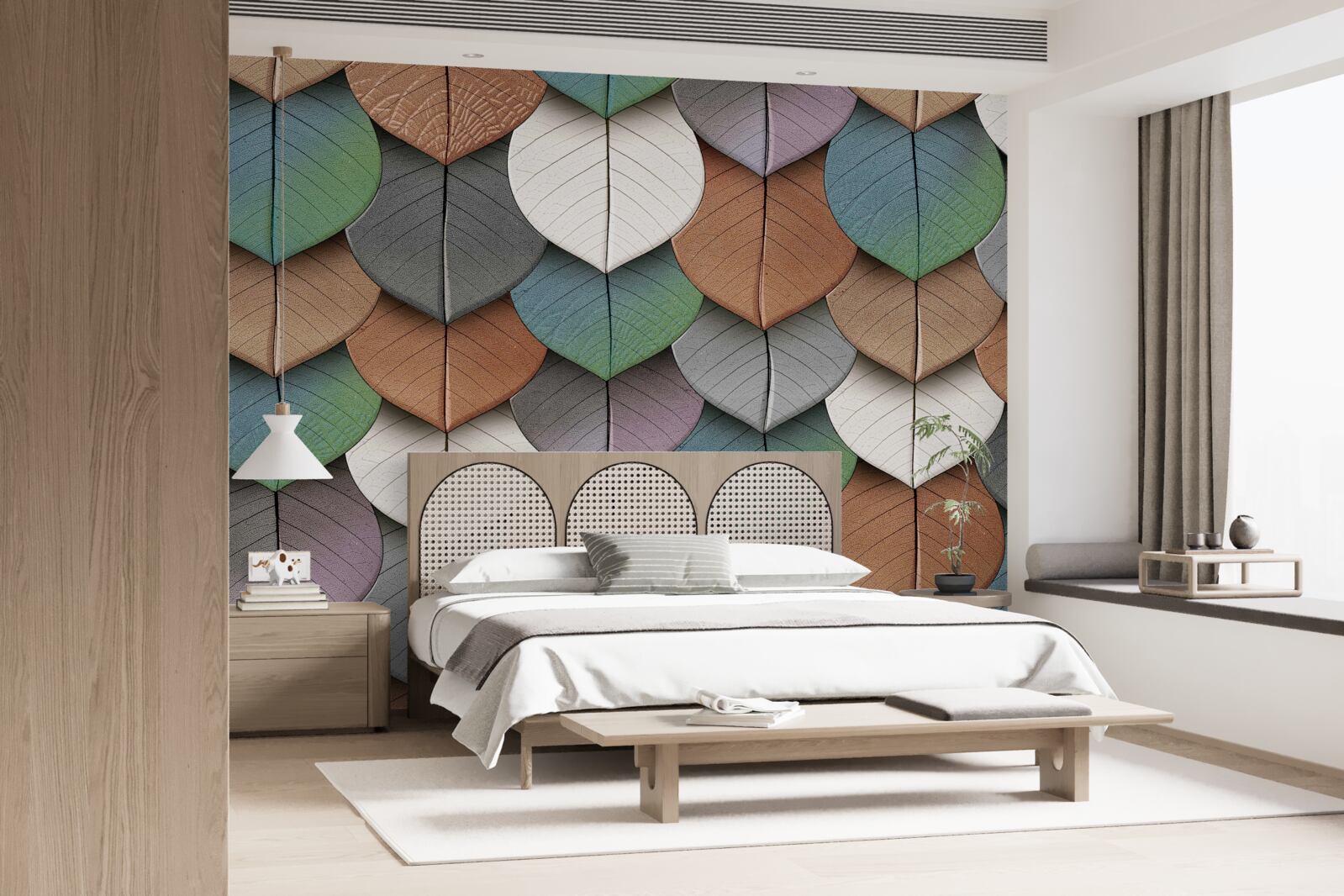 Fototapeta jesienna abstrakcja liści i kwiatów