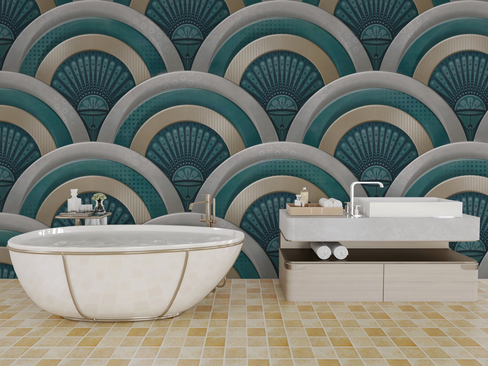 Fototapeta abstrakcja głośnych fal morskich