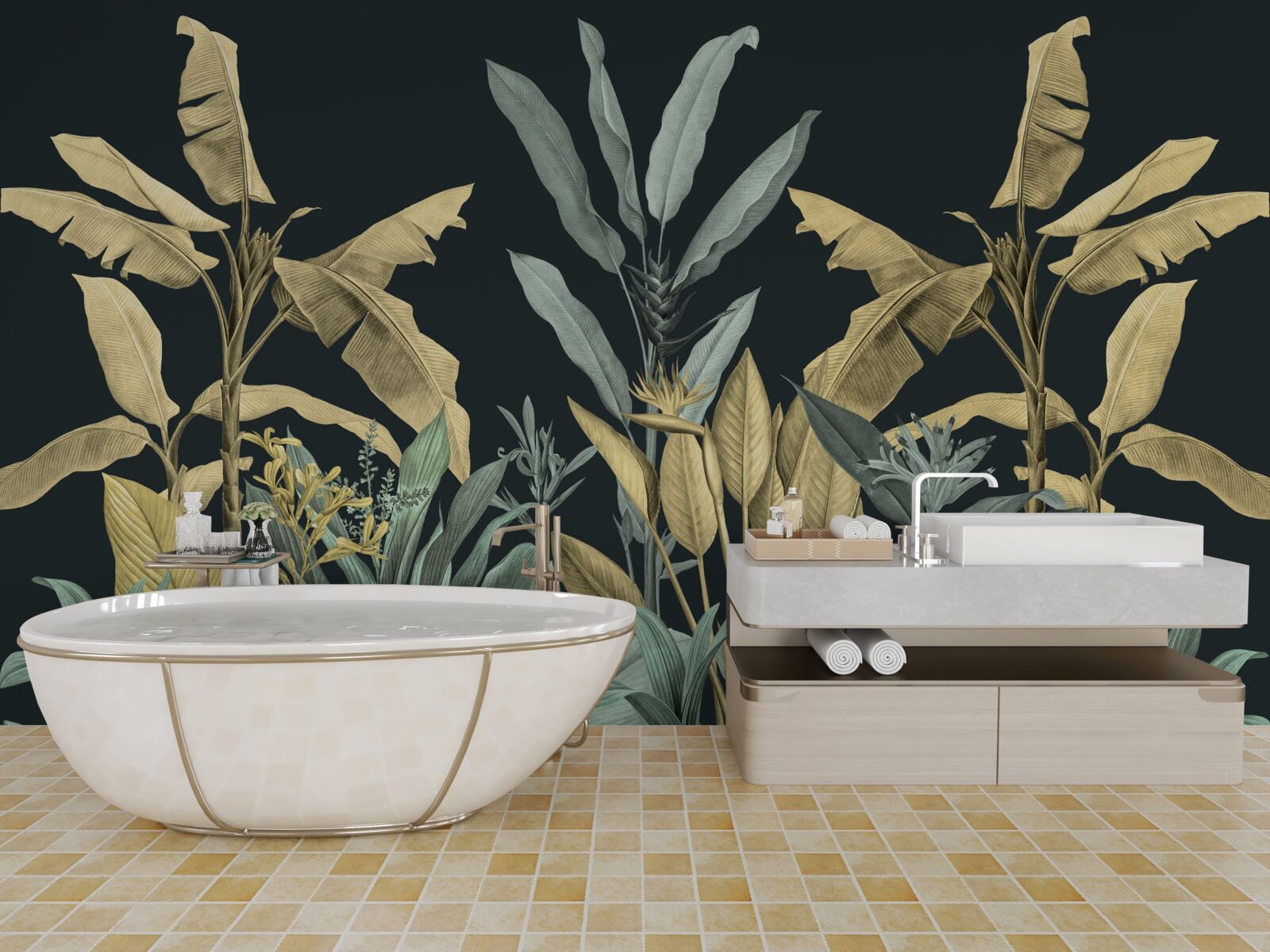 Fototapeta bogactwo odcieni roślin tropikalnych