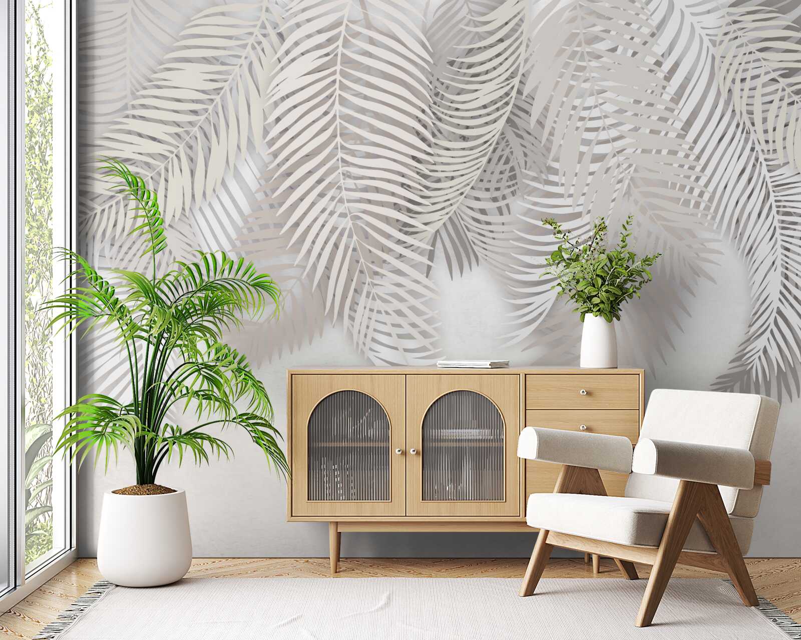 Fototapeta liście palmowe zwisające