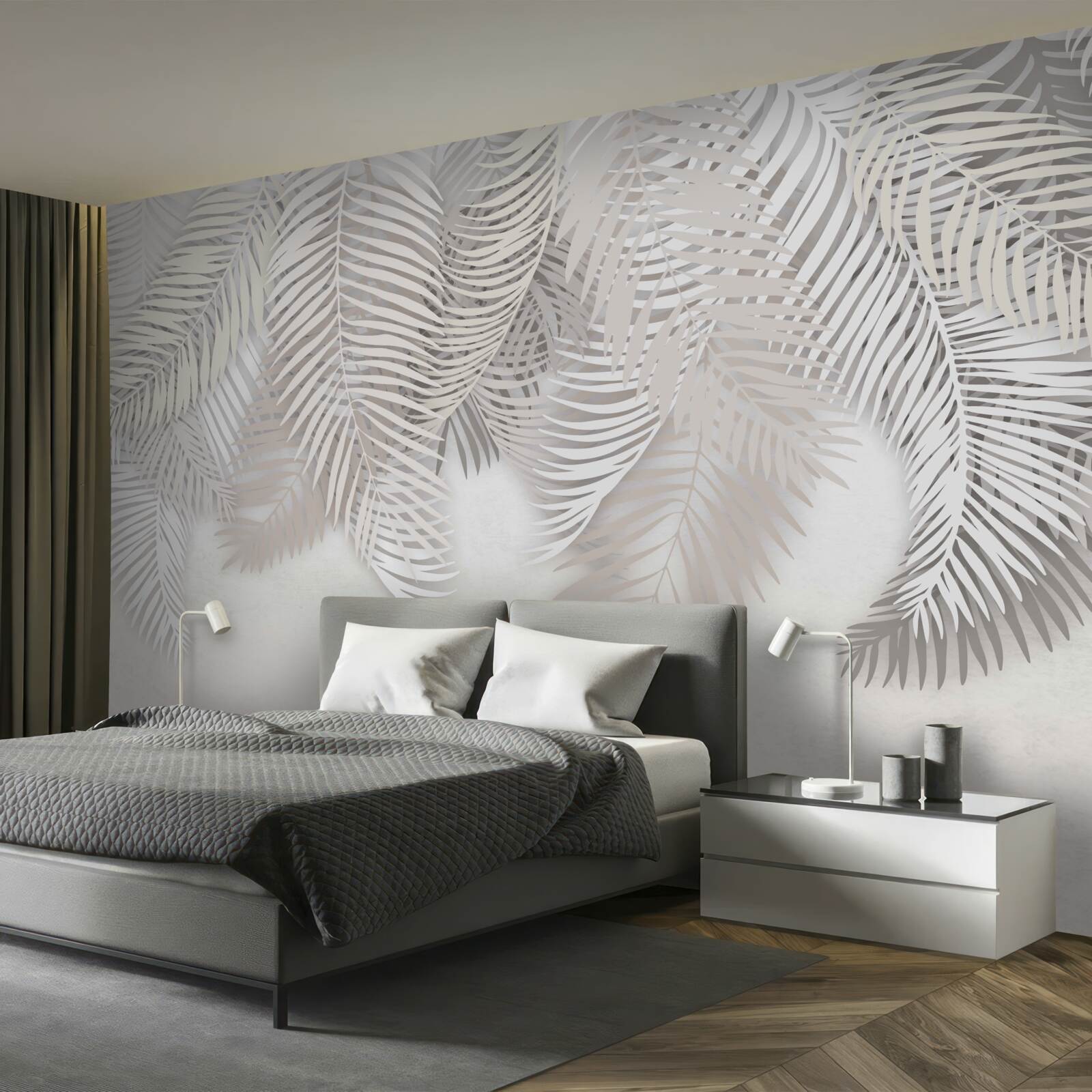 Fototapeta liście palmowe zwisające