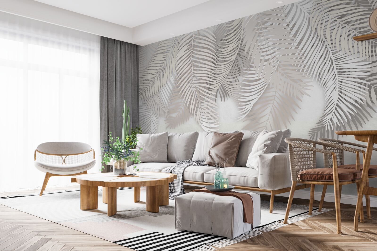 Fototapeta liście palmowe zwisające