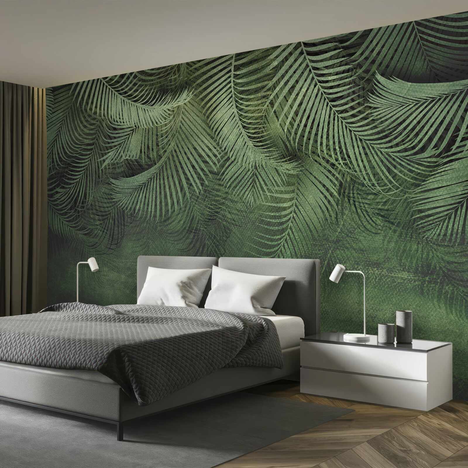 Fototapeta liście palmy wieczornej są grube