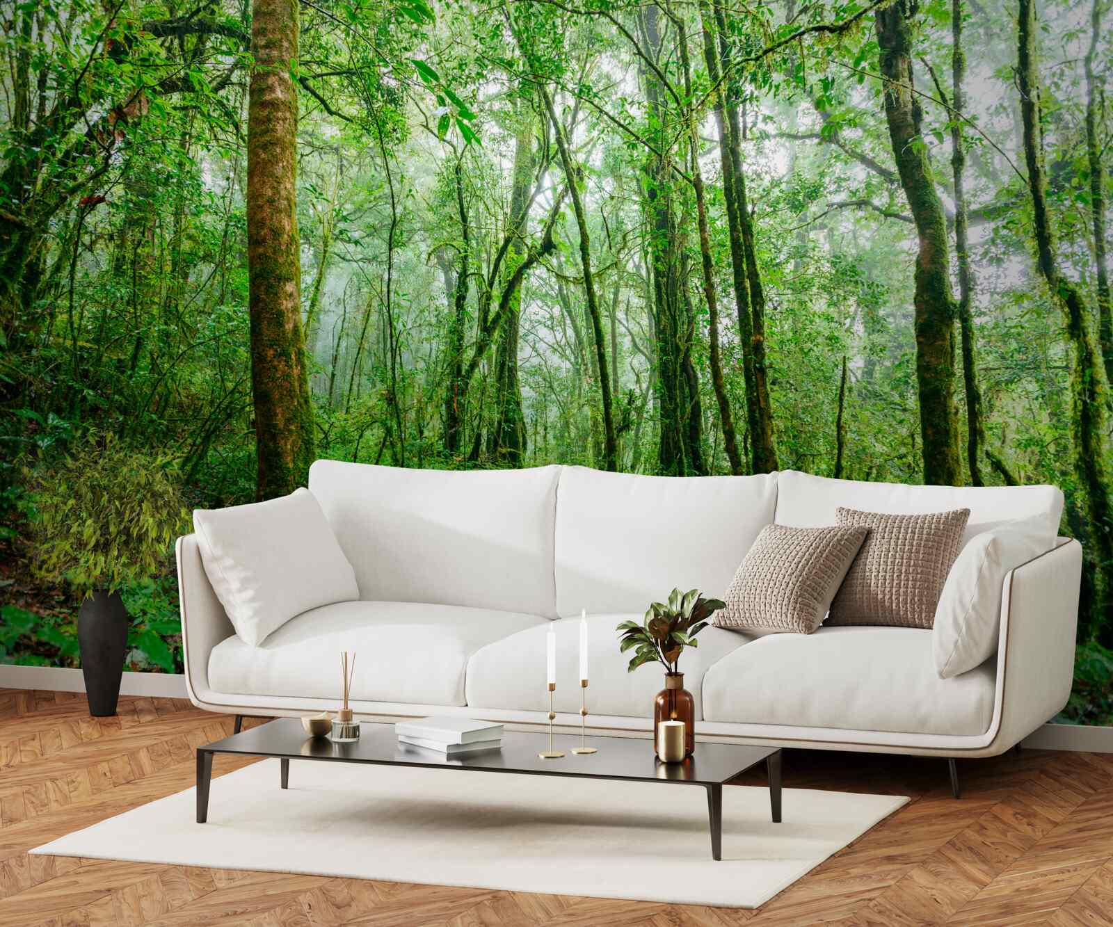 Fototapeta las odświeżony po deszczu stał się szmaragdowy