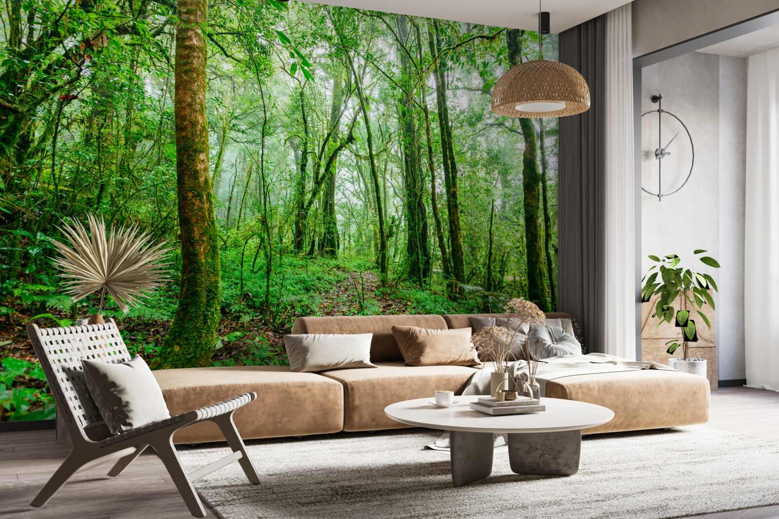 Fototapeta las odświeżony po deszczu stał się szmaragdowy