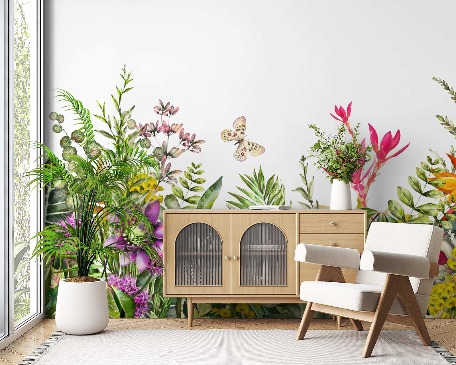 Fototapeta rośliny tropikalne o jasnych letnich kolorach