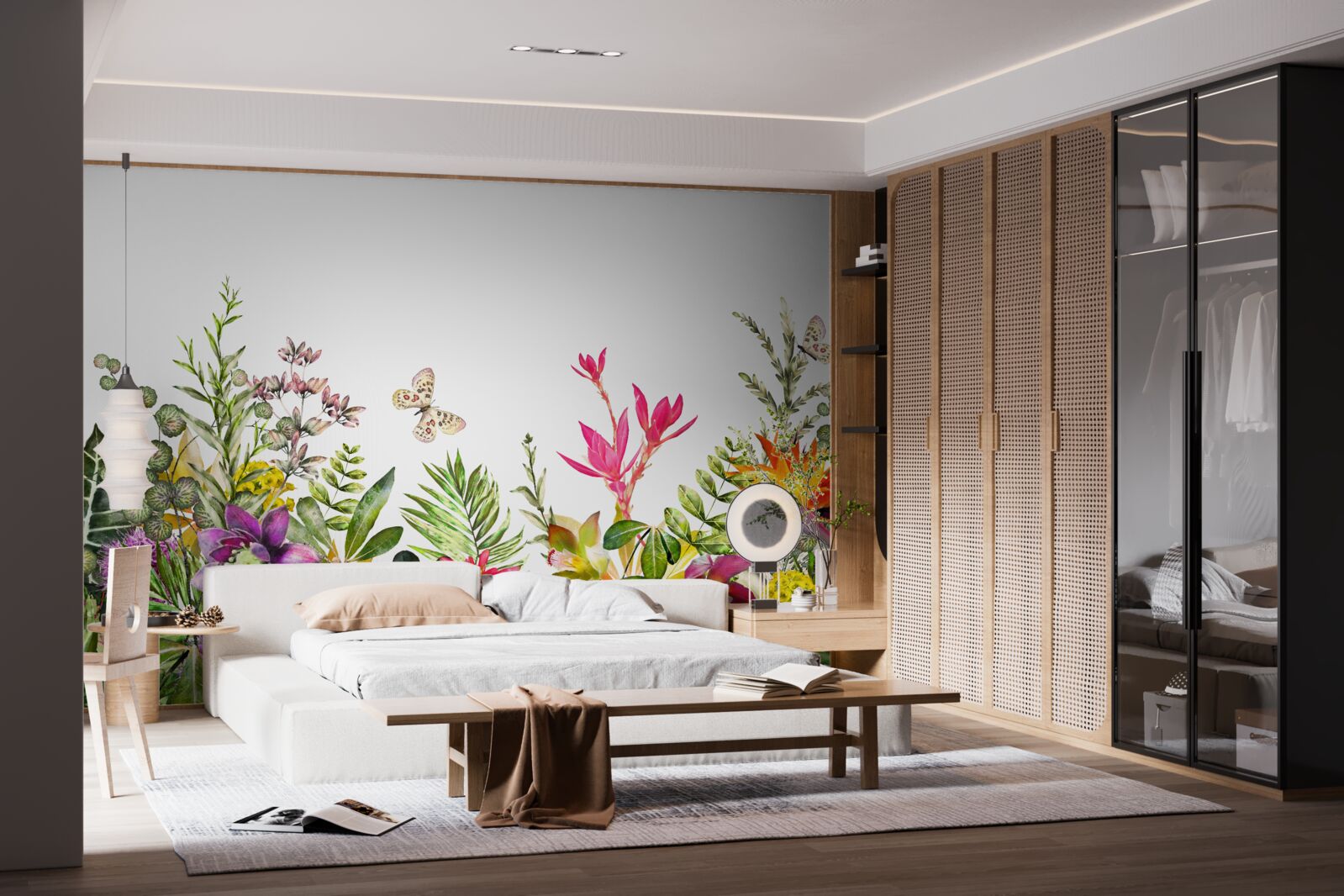 Fototapeta rośliny tropikalne o jasnych letnich kolorach