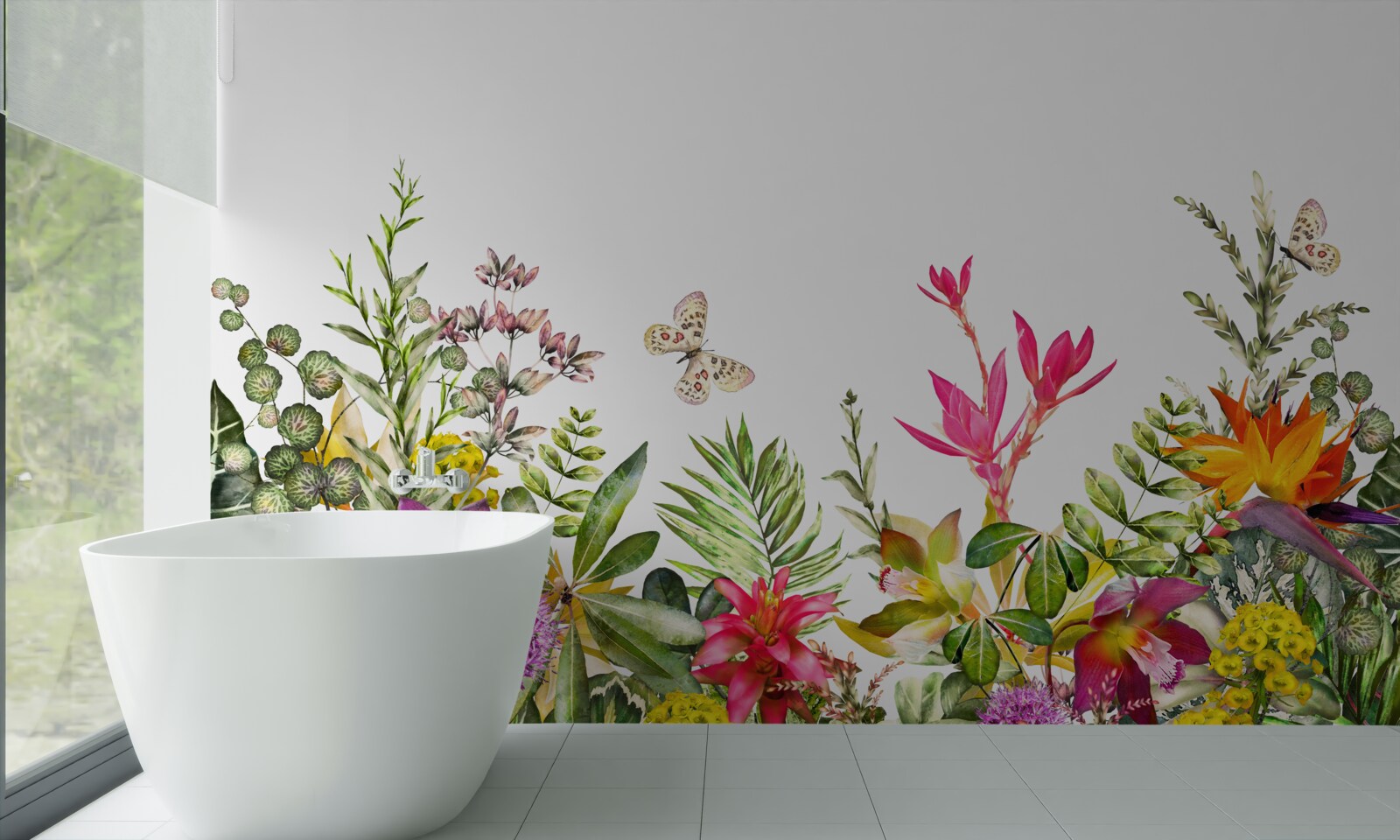 Fototapeta rośliny tropikalne o jasnych letnich kolorach