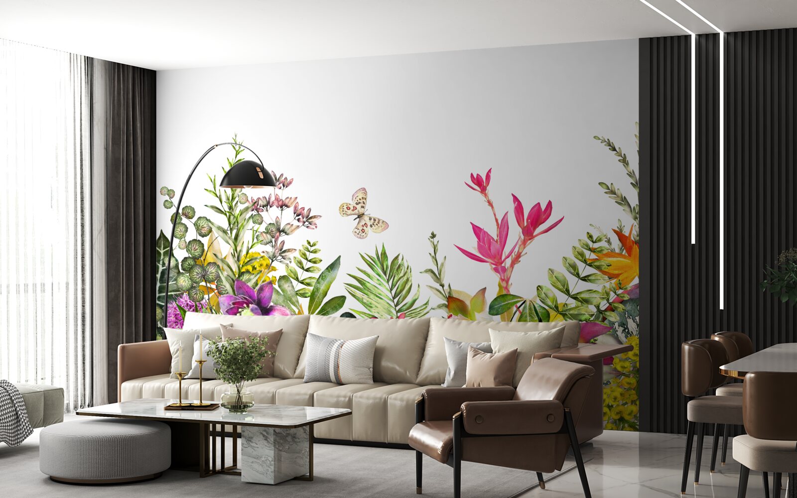 Fototapeta rośliny tropikalne o jasnych letnich kolorach