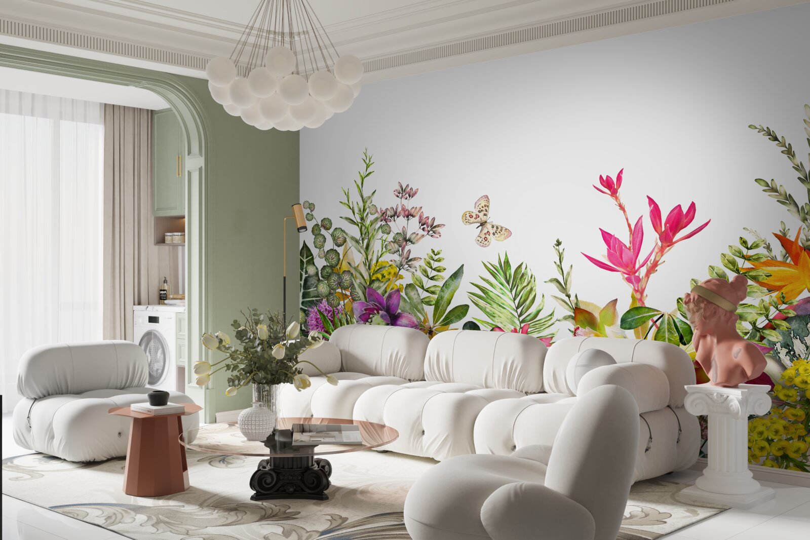 Fototapeta rośliny tropikalne o jasnych letnich kolorach