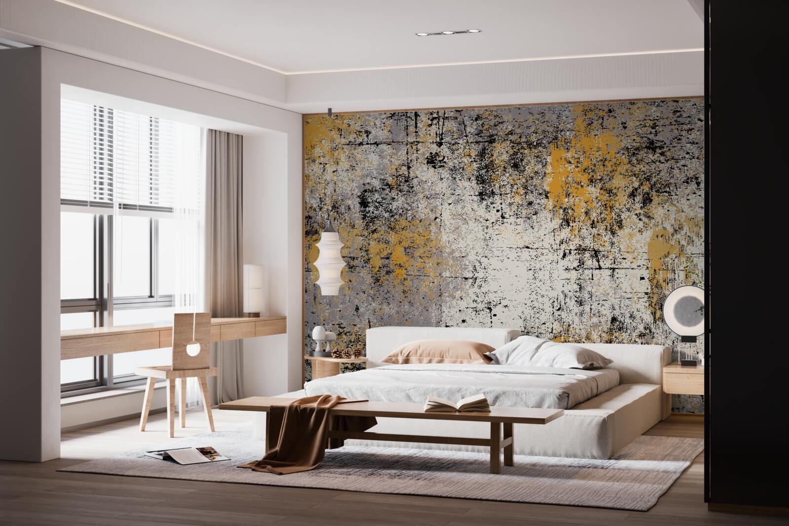 Fototapeta abstrakcja na spokojnym jesiennym brzegu