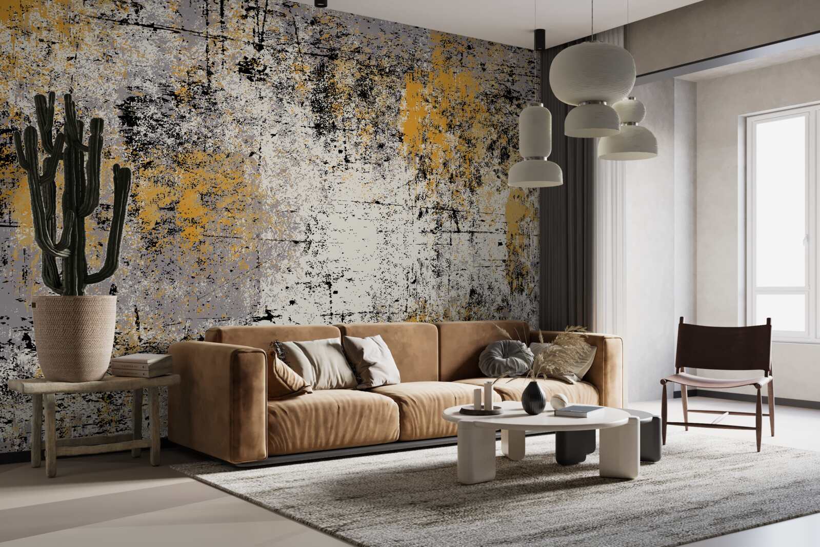 Fototapeta abstrakcja na spokojnym jesiennym brzegu