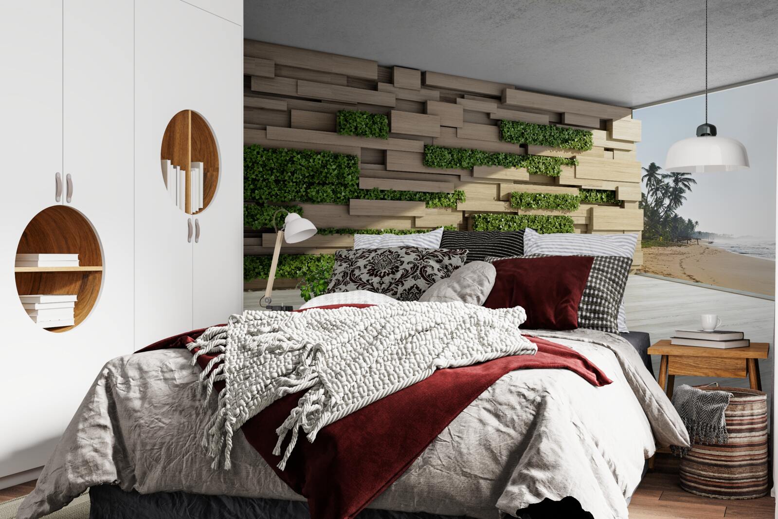 Fototapeta zdobycie plaży, ściana z kamienia