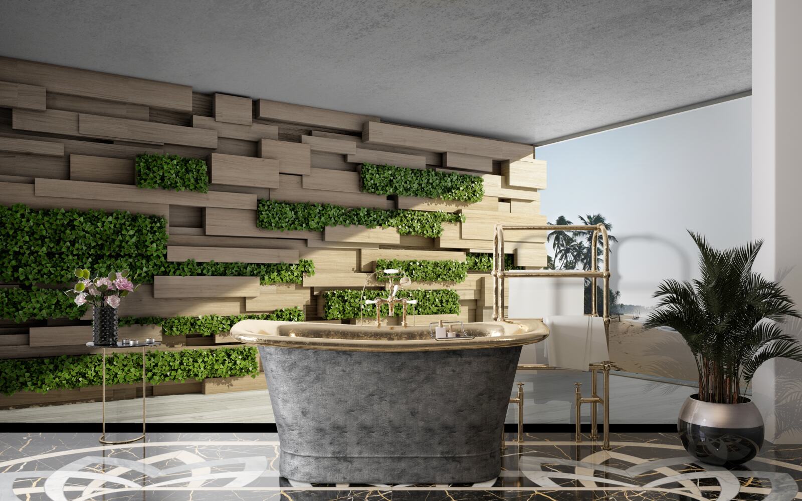 Fototapeta zdobycie plaży, ściana z kamienia