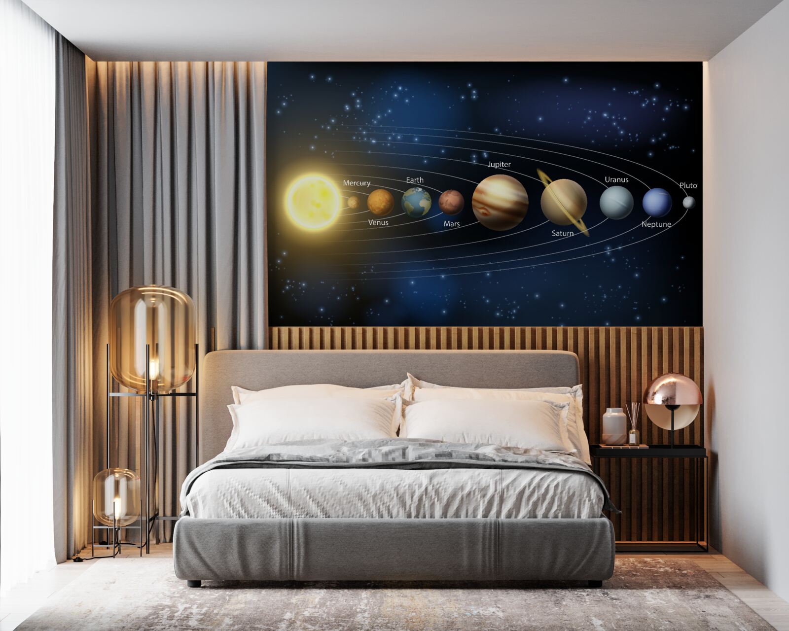 Fototapeta kolejność rotacji planet wokół naszej galaktyki