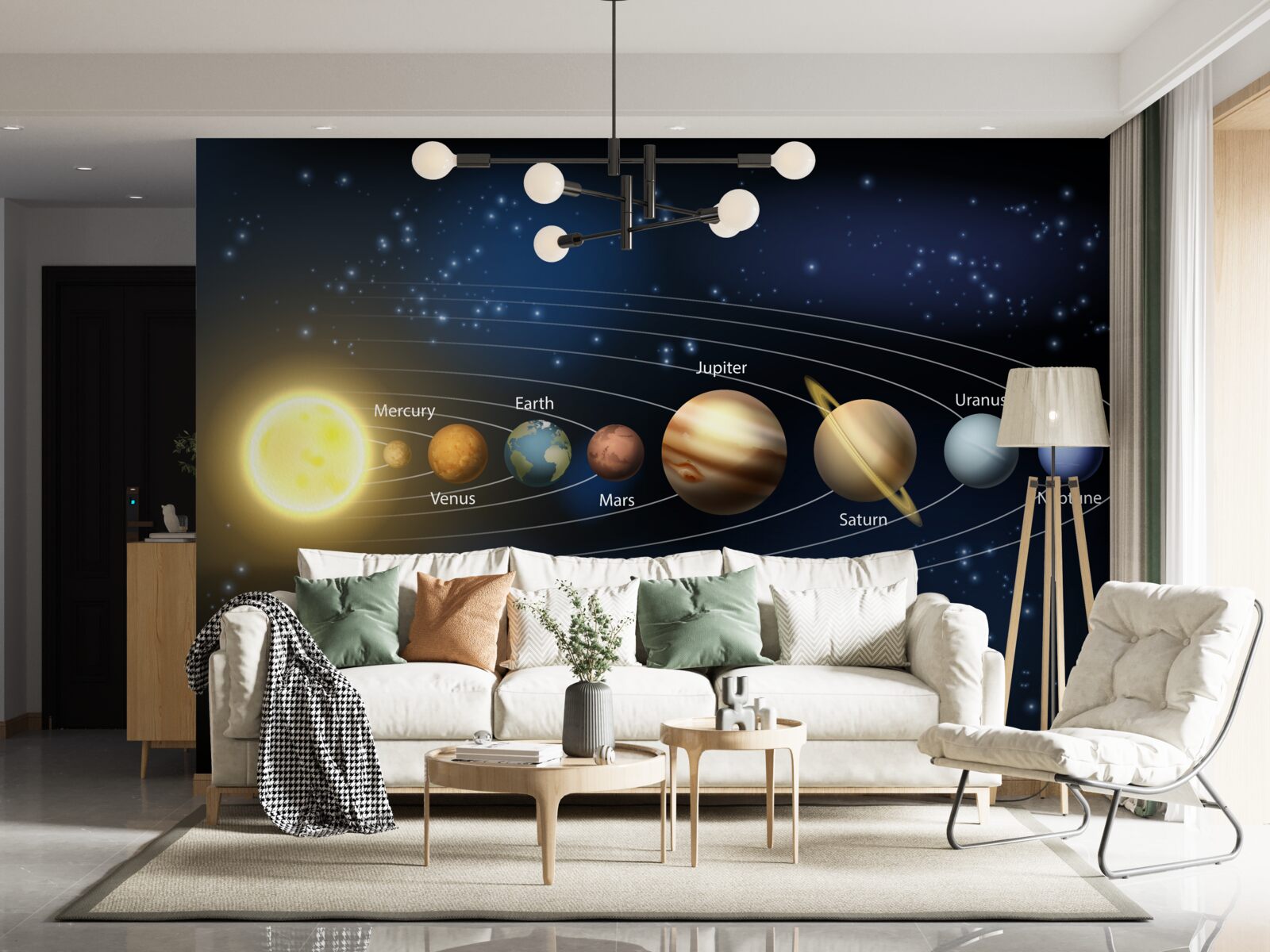 Fototapeta kolejność rotacji planet wokół naszej galaktyki