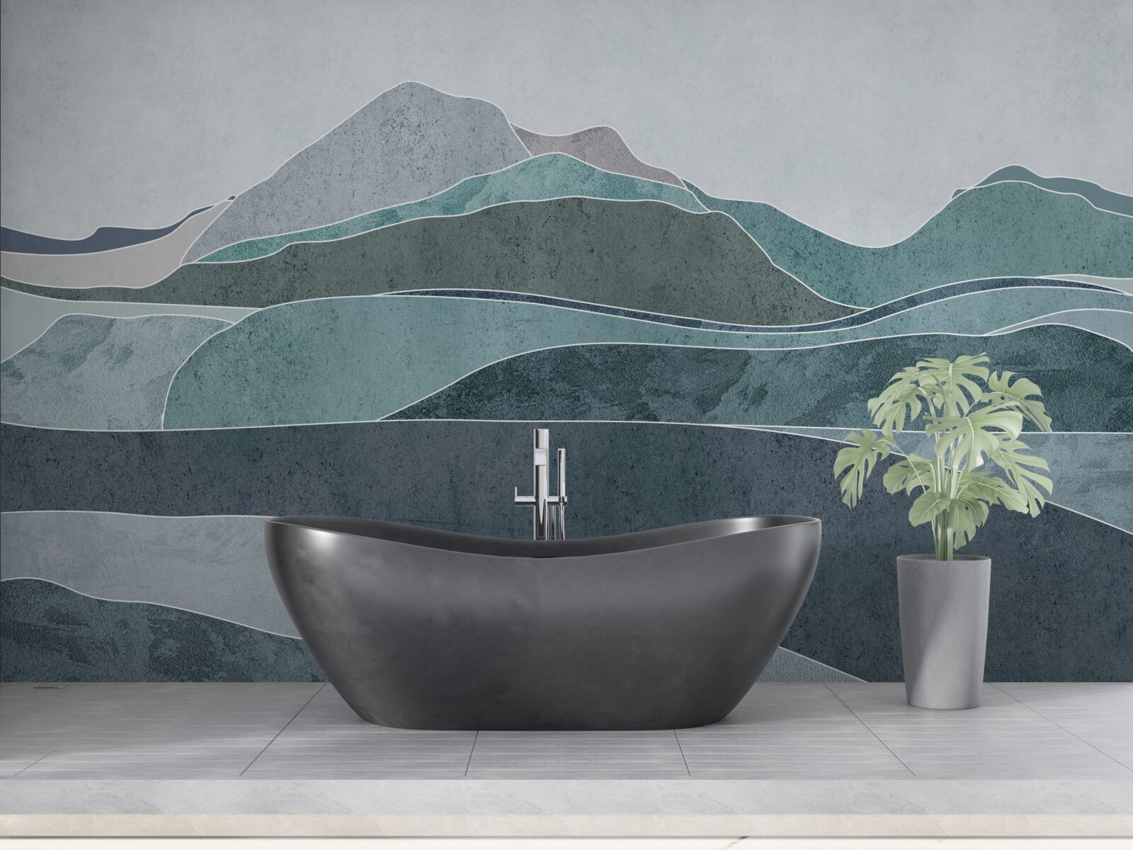 Fototapeta rzeki płynące z zimnych gór