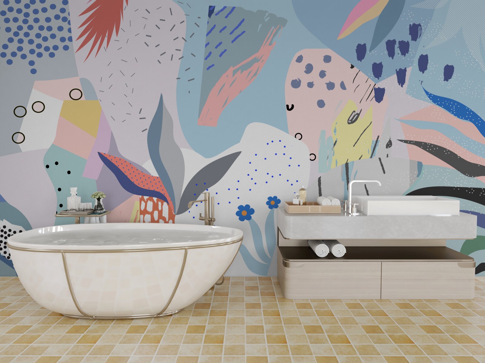 Fototapeta abstrakcja lasu deszczowego