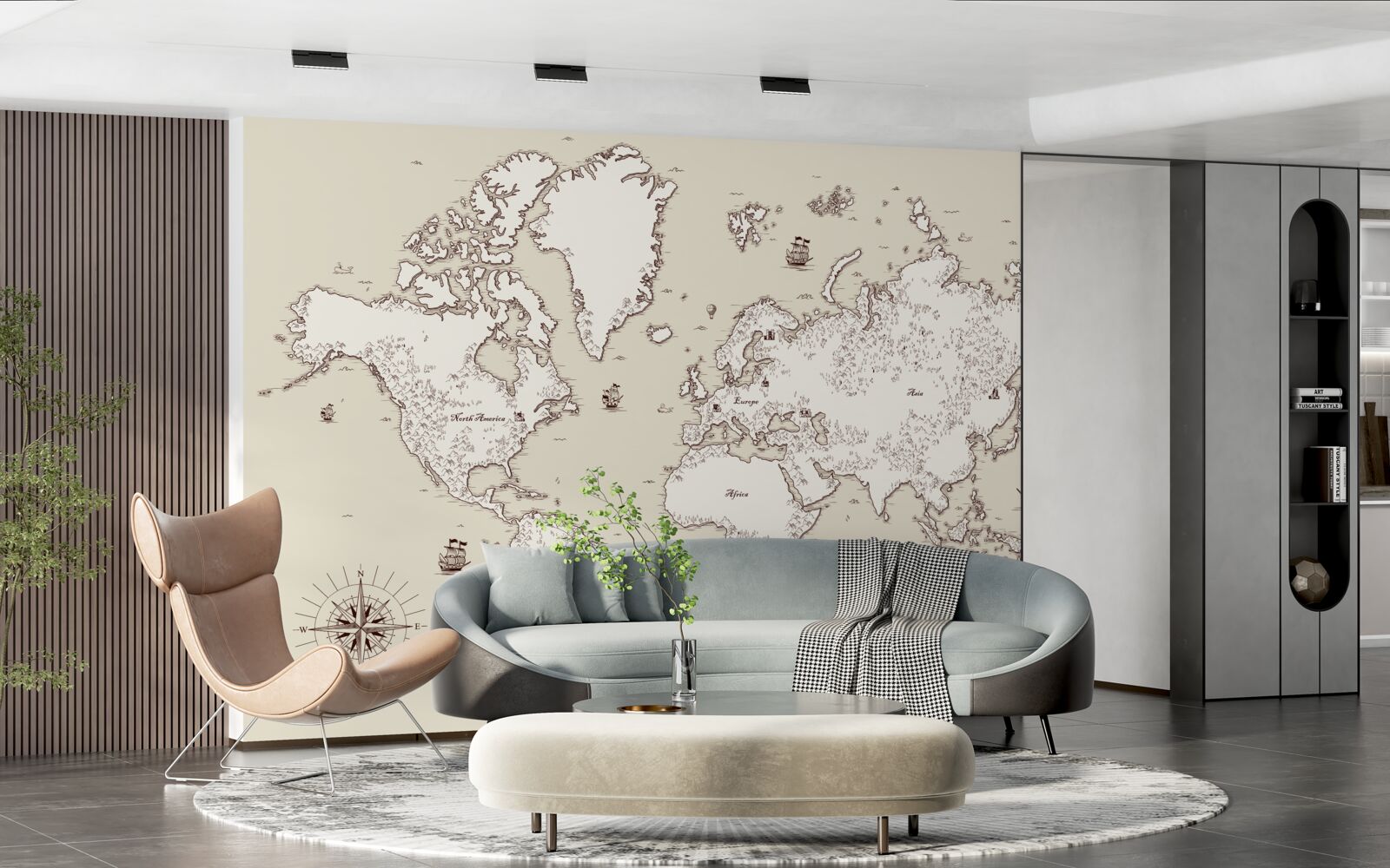 Fototapeta mapa świata bez oznaczeń i symboli