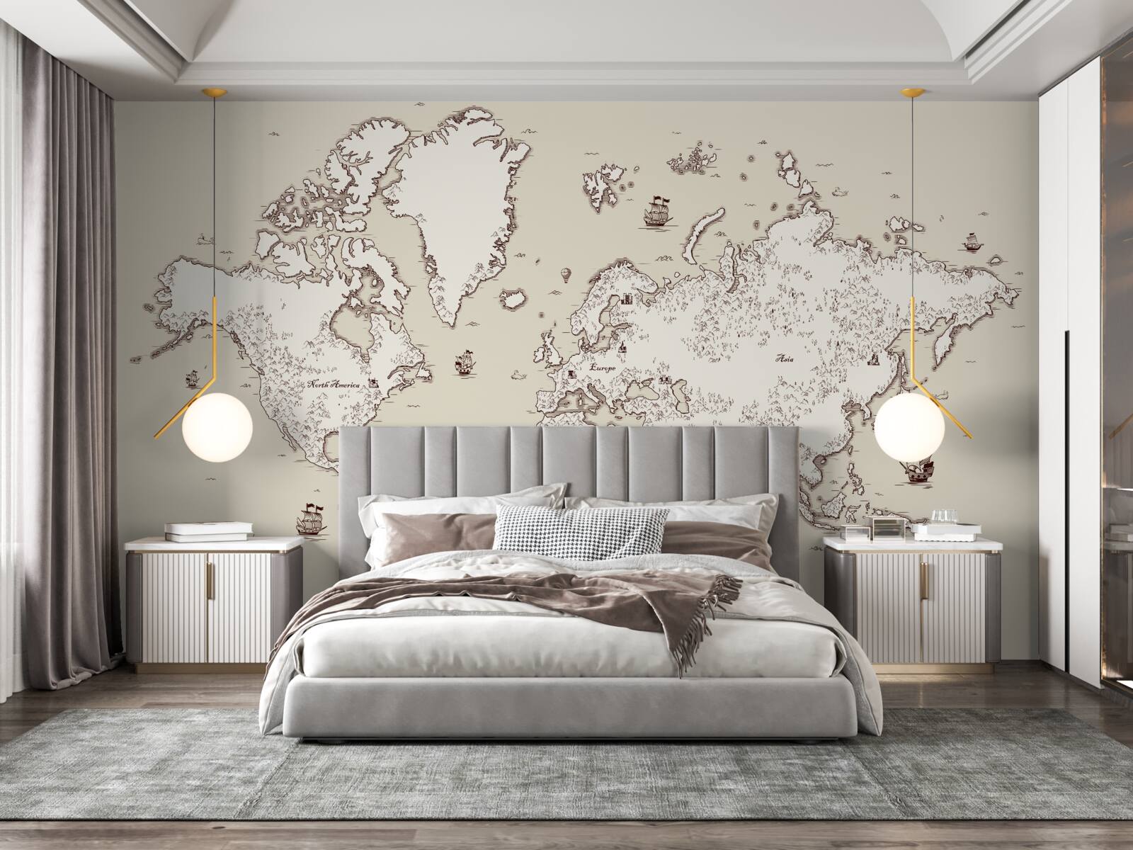 Fototapeta mapa świata bez oznaczeń i symboli