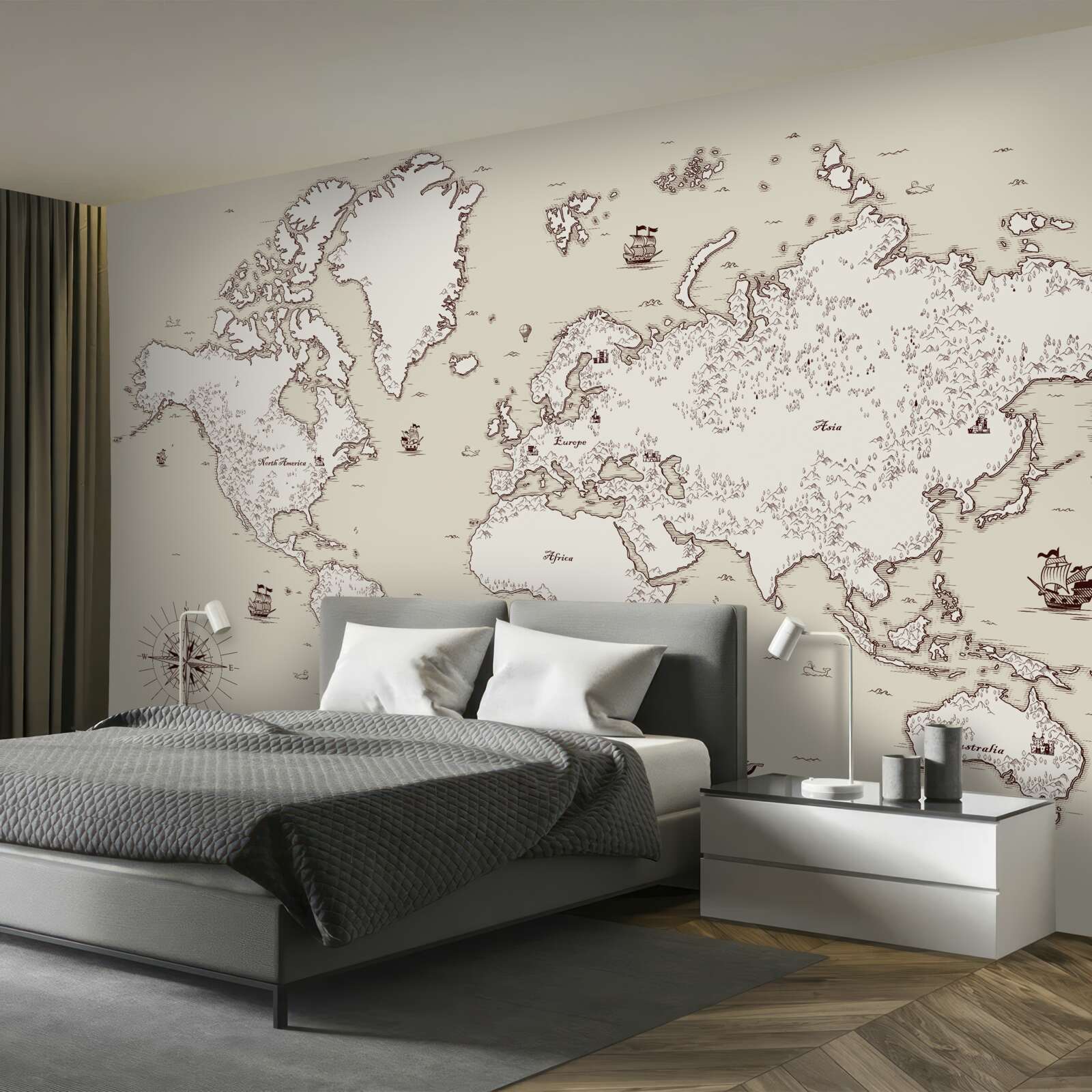 Fototapeta mapa świata bez oznaczeń i symboli