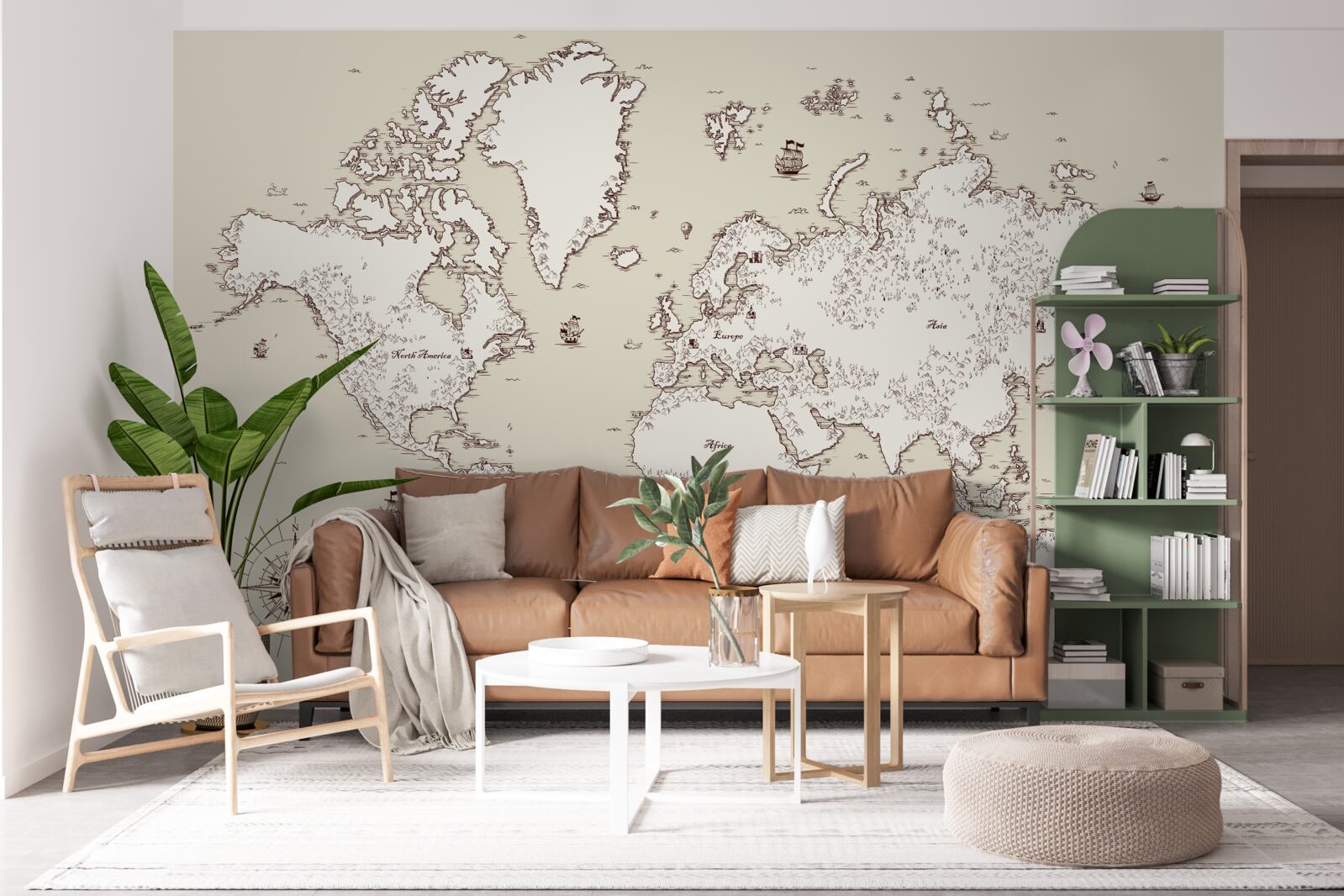 Fototapeta mapa świata bez oznaczeń i symboli