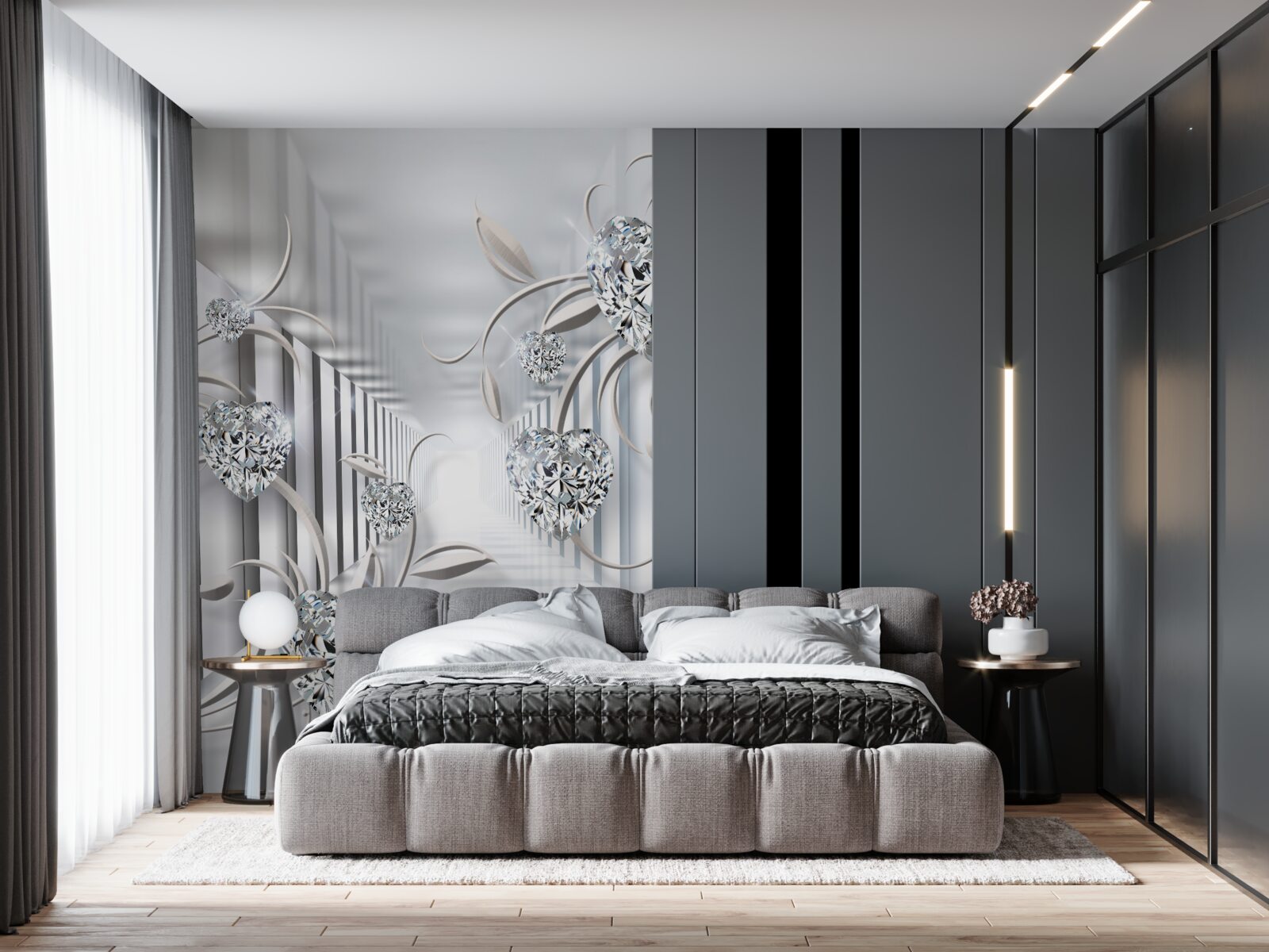 Fototapeta korytarz z dekoracją w abstrakcyjnym stylu