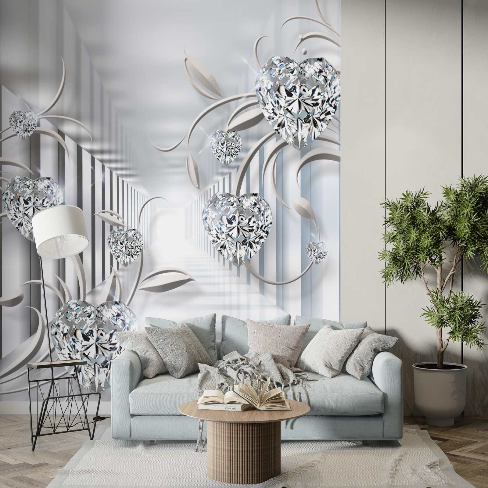 Fototapeta korytarz z dekoracją w abstrakcyjnym stylu