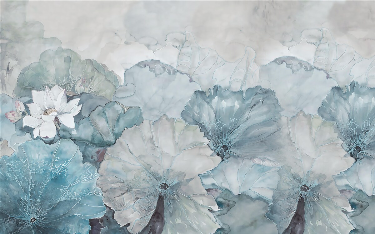 Fototapeta mgła spowija tropikalną roślinność