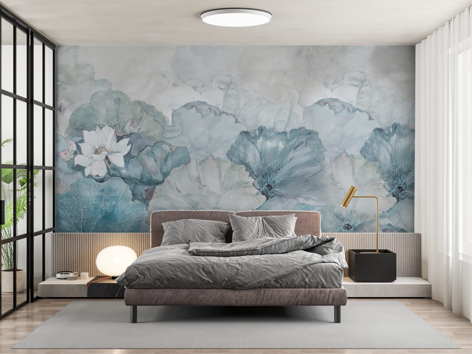 Fototapeta mgła spowija tropikalną roślinność