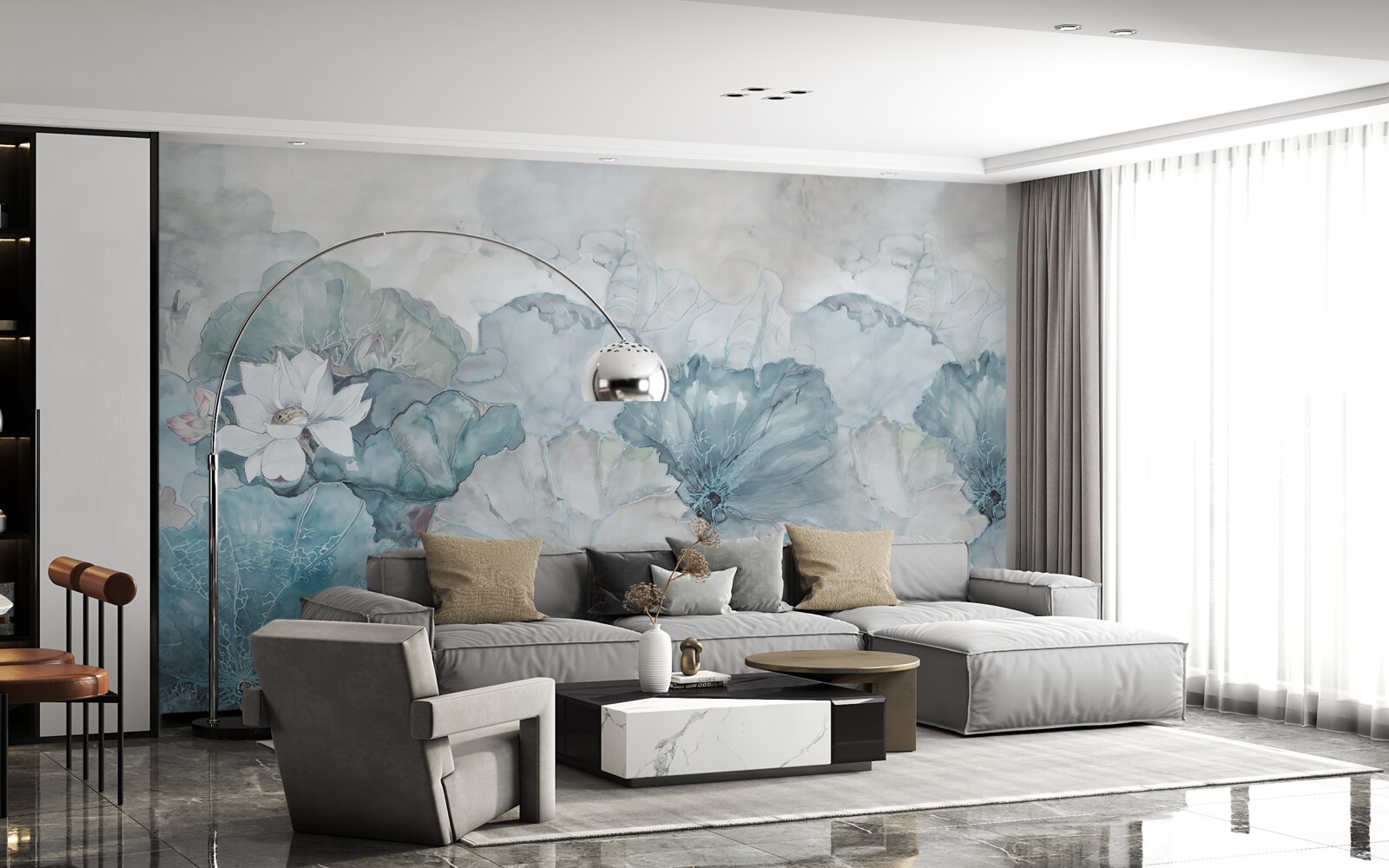 Fototapeta mgła spowija tropikalną roślinność