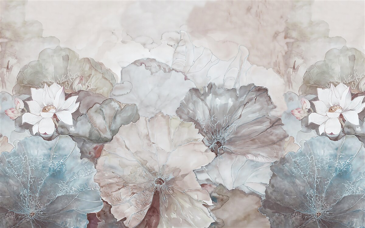 Fototapeta liście w tropikach podczas deszczu