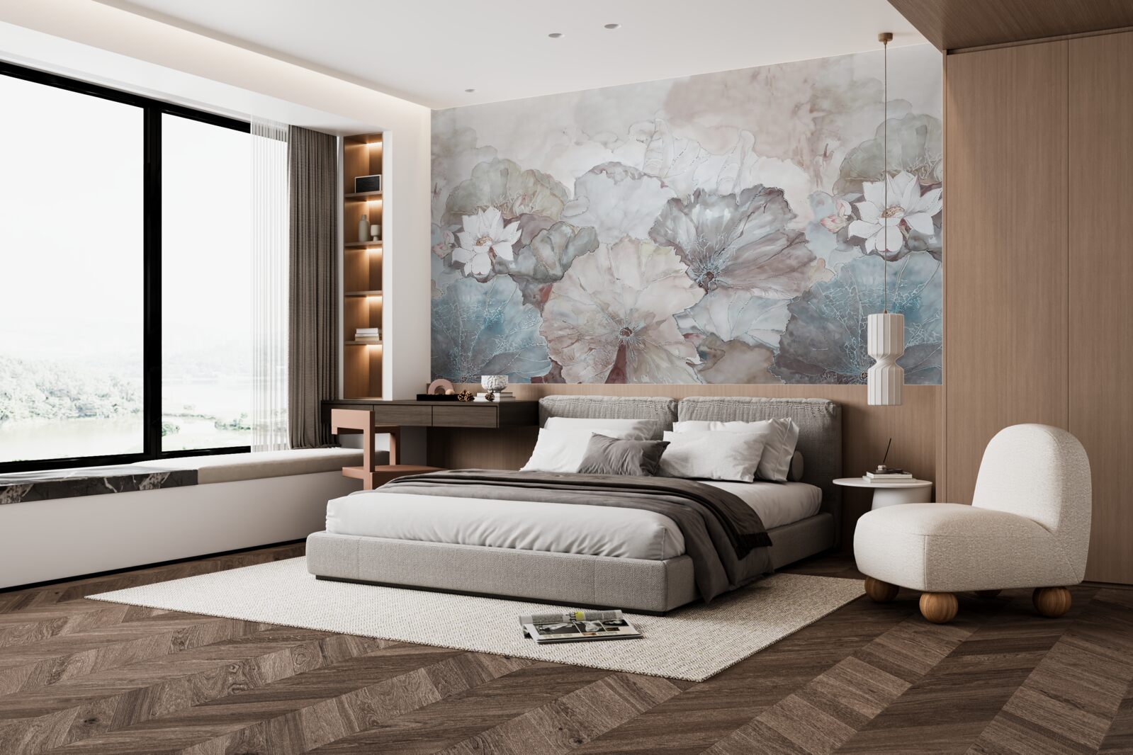 Fototapeta liście w tropikach podczas deszczu