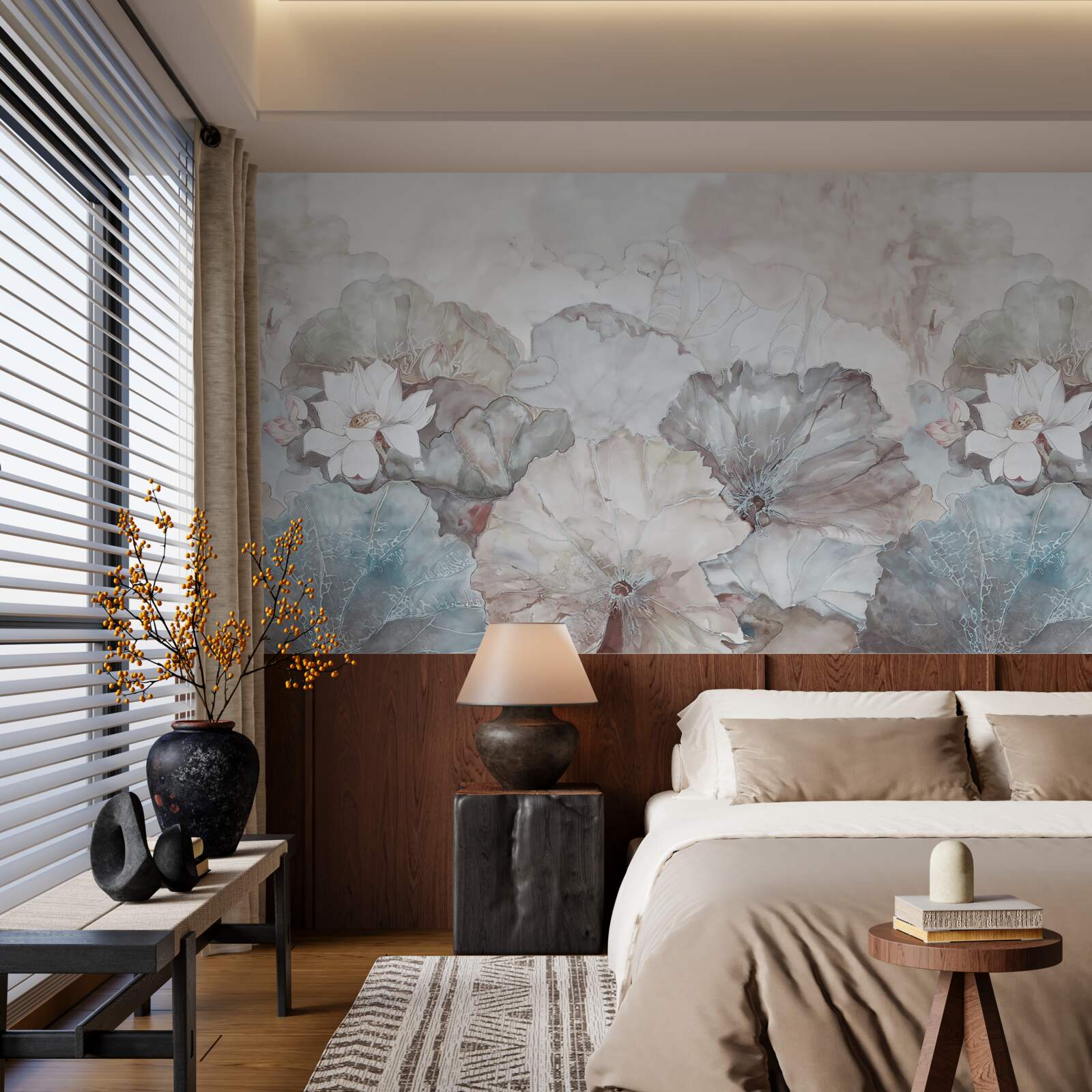 Fototapeta liście w tropikach podczas deszczu