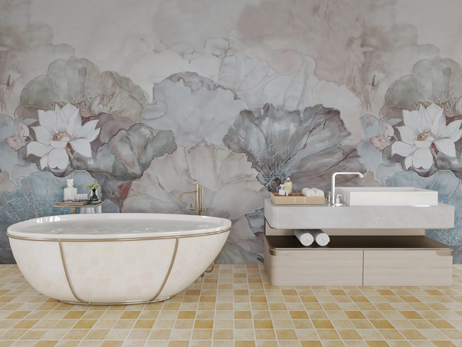 Fototapeta liście w tropikach podczas deszczu