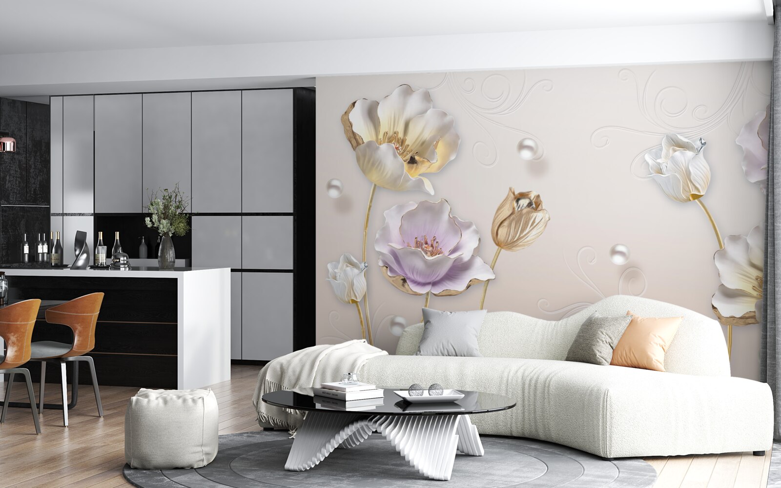 Fototapeta cienkie pąki na miękkim grzbiecie